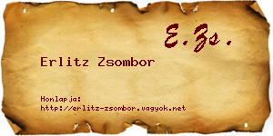 Erlitz Zsombor névjegykártya